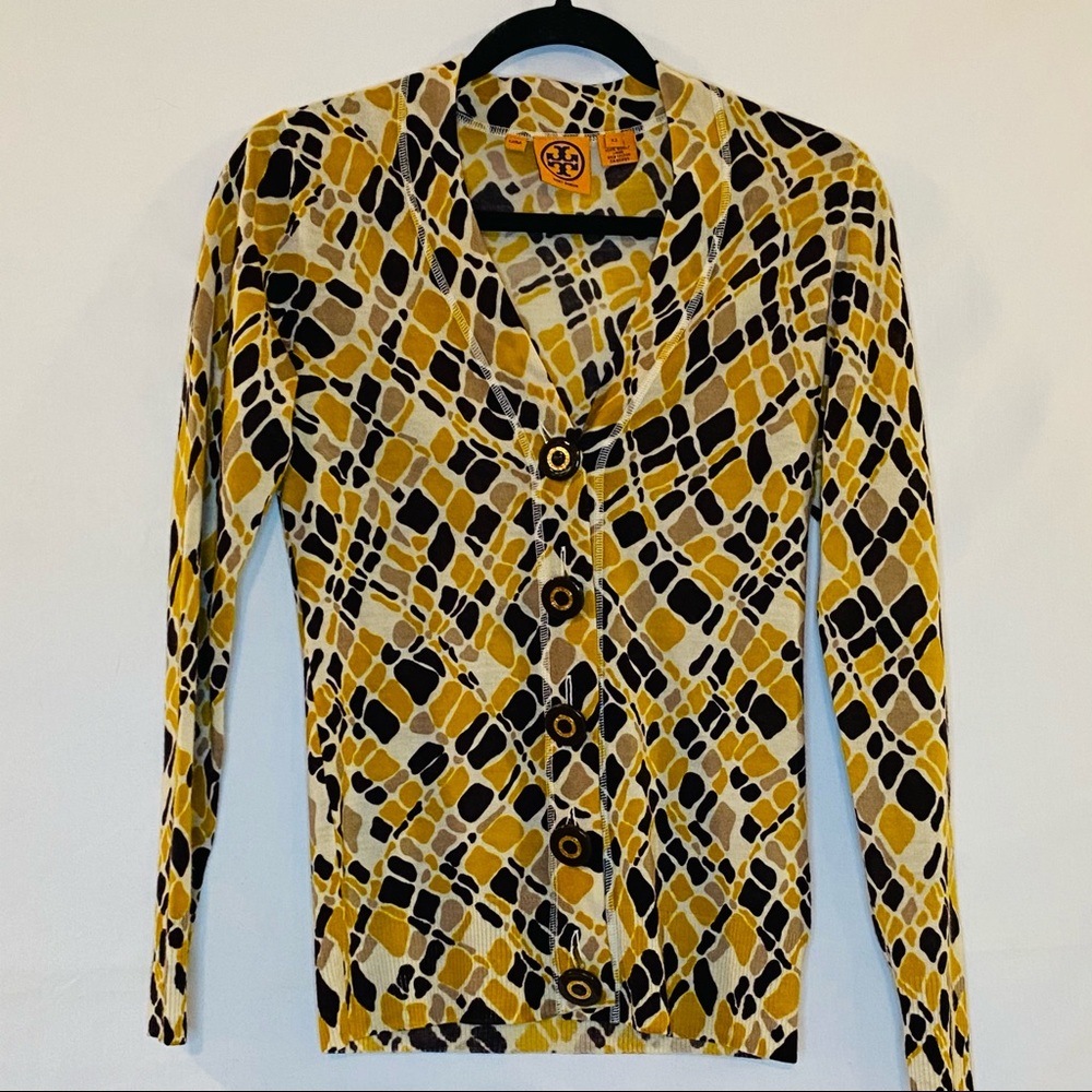 SOLD Tory Burch Wool V Neck Cardigan Sweater XS